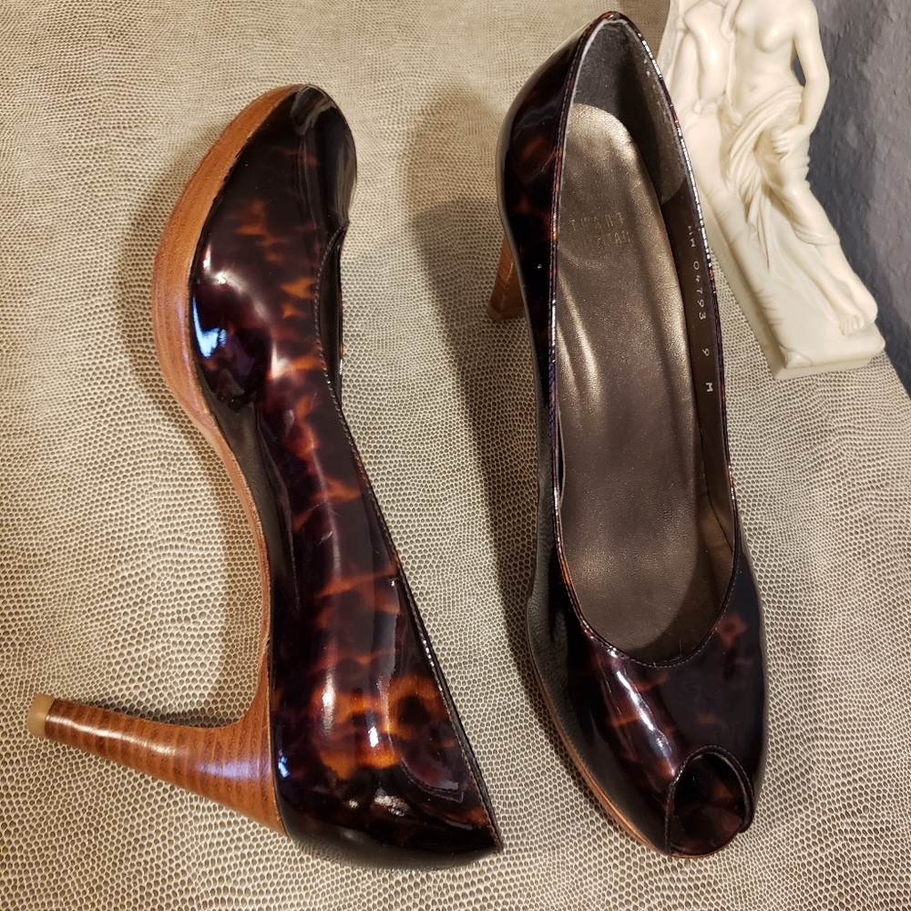 Stuart Weitzman peep toe high heels size 9
